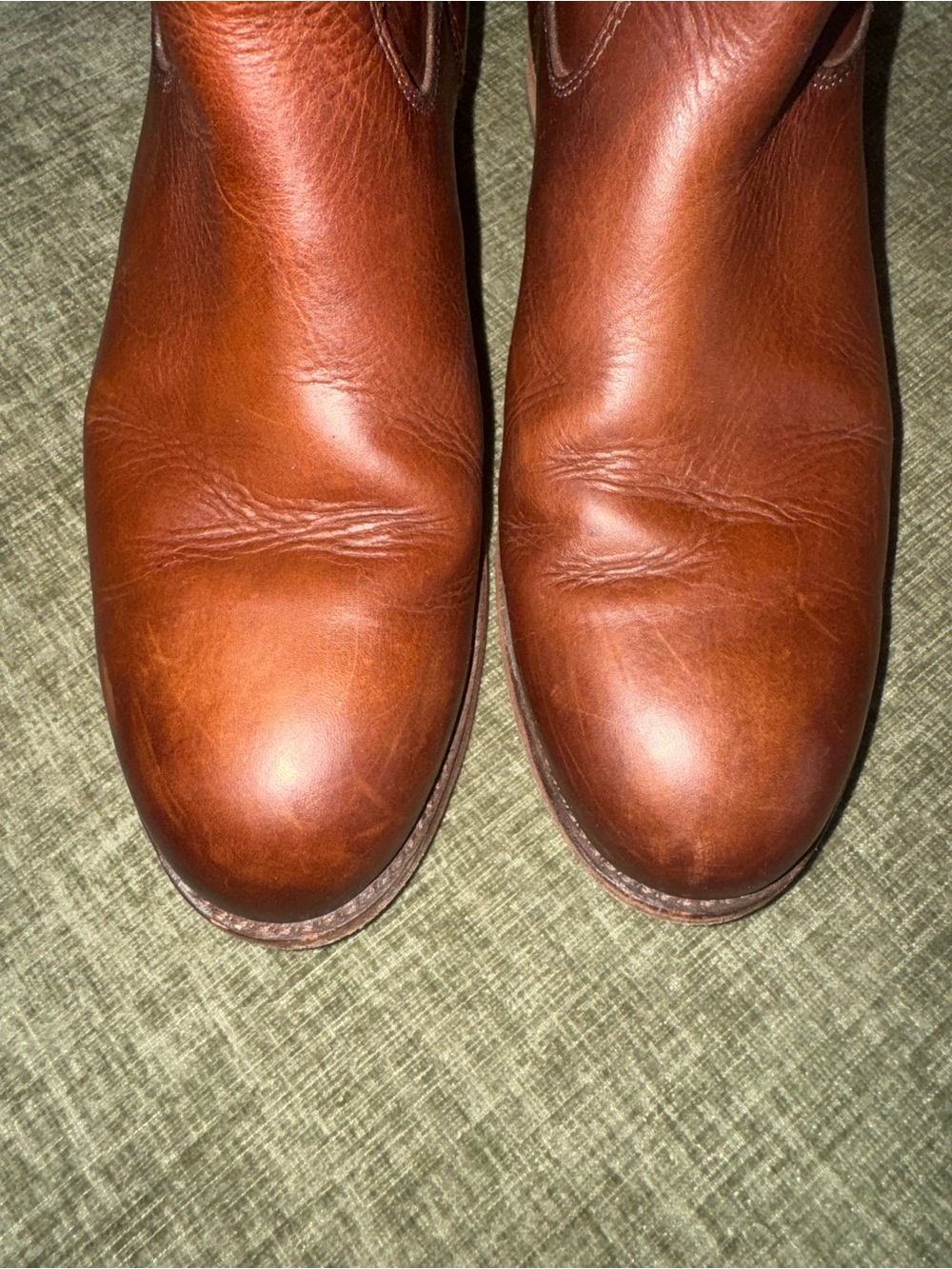 Frye Brown Leather Tall Riding Boots 7 - Picture 5 of 10